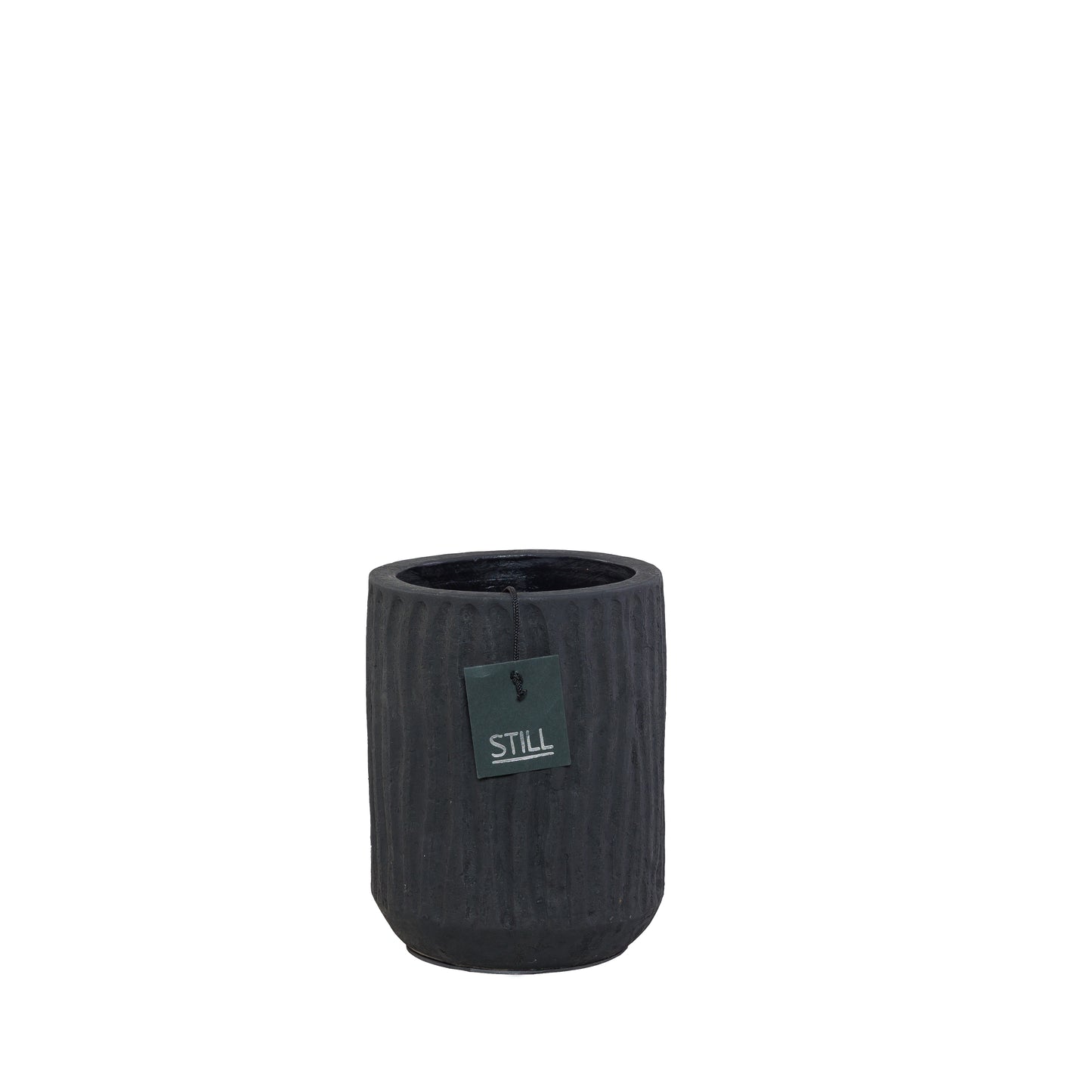 STILL Planter Pot met Ribbels Black Series - 22x16 cm