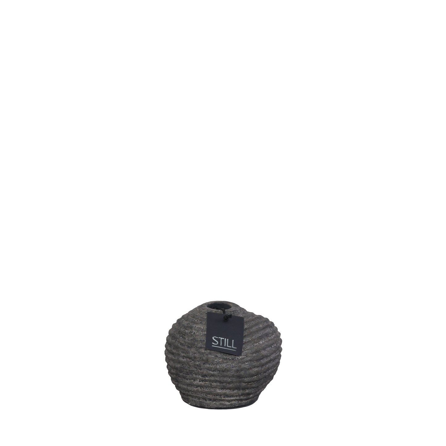 STILL Vaas Organische Vorm met Ribbels Earth - 17x15 cm