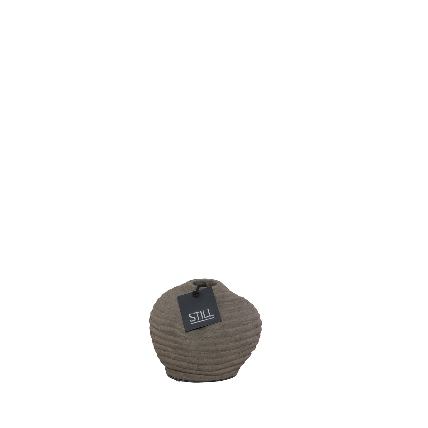 STILL Vaas Organische Vorm met Ribbels Dark - 17x15 cm