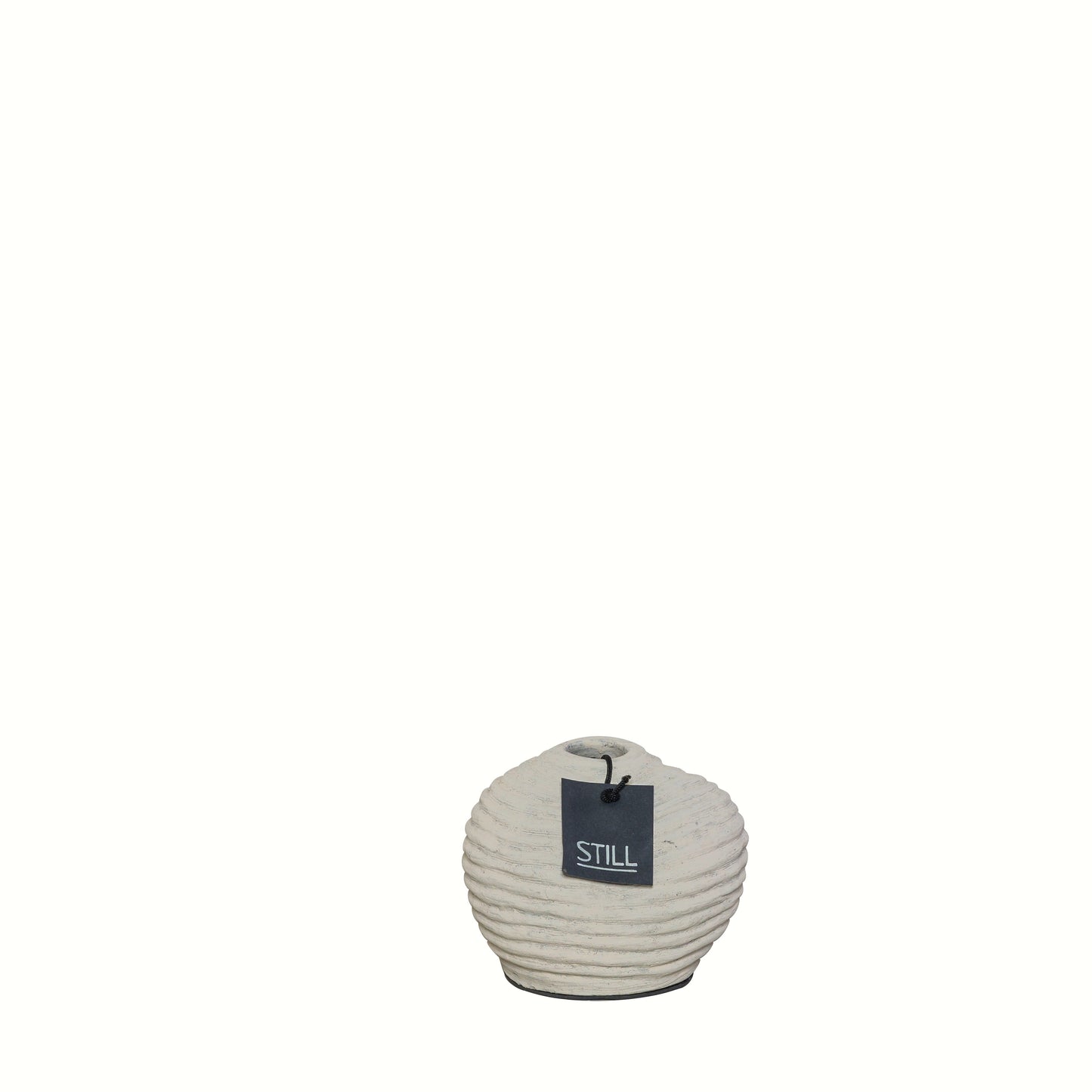 STILL Vaas Organische Vorm met Ribbels Beige - 17x15 cm