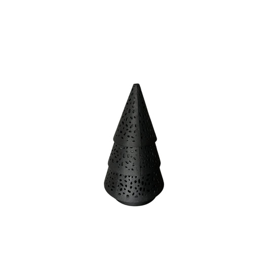STILL Kerstboom Waxinelichthouder Zwart - 15x8 cm