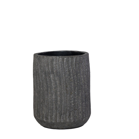 STILL Planter Pot met Ribbels Earth - 26x18 cm